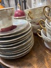 Vintage Mid-century Japanese Lusterware Porcelain Childs Tea Set For 11 Floral
