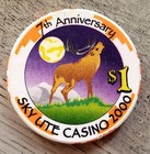  1 Sky Ute 7th Anniversary 2000 Casino Chip - Ignacio  Colorado   