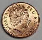2013 Great Britain 1 One Penny - British Copper Plated Steel World Coin 