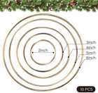 10pcs Gold Metal Hoops     5 Sizes For Diy Dreamcatchers   Floral Crafts