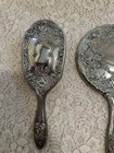 Vintage 3-piece Dresser Silver Plated Vanity Set Including Mirror Brush   Comb