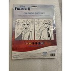 Disney Frozen Ii Coloring Paint Set Elsa Anna 2 Sheets 6 Acrylic Paints Brush