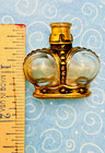 Vtg Prince Matchabelli Crown Bottle France Gold Gilded Crown Deco Mini Perfume