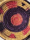 Hand Woven East African Lidded Coiled Fiber Basket 8 25   Wide Likely Rawandan