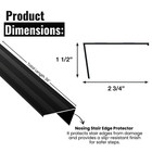 Kc Hardware 2-3 4  X 1-1 2  Sill Nosing Aluminum Stair Edge 