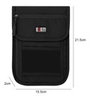 Bubm Unisex Travel Neck Pouch Wallet With Rfid Blocking     Passport Holder  