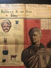 1938 Rare Vtg Original Believe It Or Not By Ripley Comic Newspaper Clipping