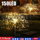 Led Solar Firework Lights Outdoor Waterproof Garden Yard Pathway Decor Lawn Lamp