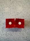 Las Vegas Hilton Casino Dice Pair Matching Numbers 126 Gold Script Logo Red