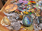 Lot Ofjunk Costume  Jewelry Vintage  To Modren 11 Lbs Crafts And or Repair