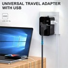Universal Travel Adapter Dual Usb Charger Uk To Eu Usa Aus Ac Plug Converter