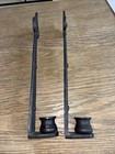 Vintage 12  Cast Iron Wall Mount Strap Hinge Candle Holders  Sconce Black