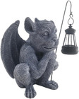 Solar Gargoyle Statues Outdoor With Light  Funny Gothic Garden Decor  8 26 Inch