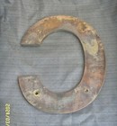 Vtg Solid Brass 8 5  Letter C Architectural Salvage Sign Advertising