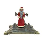 Cast Iron German Santa Claus Christmas Feather Tree Holder   Stand Reproduction