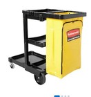 Rubbermaid Fg617388bla Black Janitorial Cart