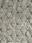 Winter White Crocheted Afghan Throw Blanket 94    X 78    Vintage Pattern Full queen