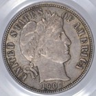 1907-s Barber Dime Pcgs Au53 Original Coin