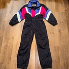 Vtg Womens One Piece Ski Suit Snowsuit Ossi Snow Bib Retro 80s 90s Jumpsuit 12