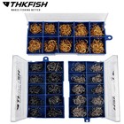Thkfish 10sizes 500pcs Fishing Carbon Steel Hooks Steel Fishing Hooks With Box
