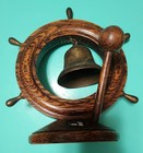 1960 S s  Southern Cross Shaw Savill Line Helm   Wheel Souvenir Bell Ocean Liner