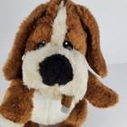 A b Novelty Co Smoking Hound Dog Plush Stuffed Animal Brown White  11   1982