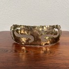 Vintage Brutalist Cutout Detail Brass Metal Belt Buckle Or Decorative Piece