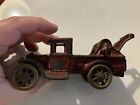 1920 s Arcade Cast Iron Tow Truck  221 R Old Toy Antique All Original Red Paint