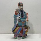 Chinese Porcelain Statue 20 Inch Tall Caishen -feng Shui Ceramic Statue