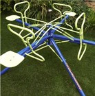 4 Seat Twirl Go Round Whirly Bird Merry-go-round Outdoor Child Ride On Toy Spin