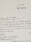 1869 Ny Train Document Chemung Railroad Horseheads New York Elmira Watkins Glen 