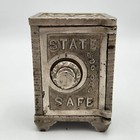 Vintage antique State Safe Combination Lock Metal Still Coin Bank - Approx  4  T