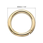 2pcs 1 1 4  Brass O Ring Solid Brass Trigger Spring Keyring Buckle Ring Circle