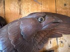 Vintage Antique Black Forest German Handmade Carved Eagle Figure Rustic Gothic