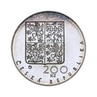Czech Republic  1994  200 Korun  Silver -  St  Vitus Cathedral Prague Rare 1