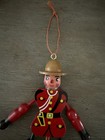 Vintage Wooden Toy Banff Canada Mountie Pull String Puppet  Unique Ornament Wow 