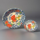 Toyo Japan Flowers   Hummingbird Salad Bowl   Dessert Bowls Vintage Hand Painted