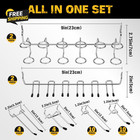 297 Piece Pegboard Hooks Kit  Peg Board Organizer Accessories With Bins