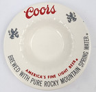 Vintage 1970s Coors Beer Ceramic Ashtray Americas Fine Light Beer 6 Inch
