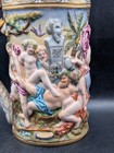    antique Italian Capodimonte Porcelain Stein Bacchus   Nude Women Eagle Signed