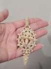 Antique Victorian Woven Seed Pearl Pendant In Original Box Very Rare