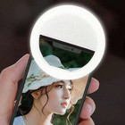 Phone Selfie Ring Light Usb Rechargeable Led With 3 Brightness Modes   Usb Cable