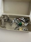 Vintage Singer Sewing Box Filled With  Attachment Feet And Tools