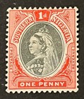 Travelstamps  Southern Nigeria Stamp Scott  2 Mi 2 - 1d Queen Victoria Mint Mogh