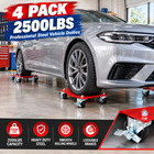 4x Vehicle Car Dolly 10000lbs Heavy Duty Wheel Dollies For Tire Moving   Storage