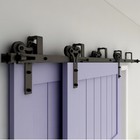 4-20ft Sliding Barn Door Hardware Closet Track Kit For Single double bypass Door