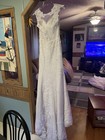 Bling Wedding Gown And Veil Size 8