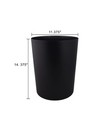 5 Gallon Trash Can  Plastic Office Trash Can  Black Matte
