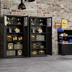 Metal Garage Storage Cabinet With Locking Door  Lockable Heavy Duty Tool Cabinet