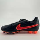 Nike Tiempo Rio Ii Fg Womens Size 9 Black Orange Running Outdoor Soccer Cleats